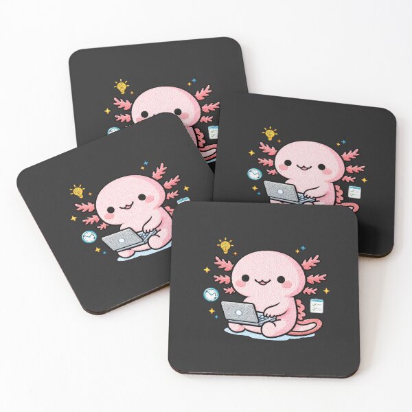 Item preview, Laptop Work Axolotl – Cute Kawaii Work From Home Axolotl designed and sold by ColorSplash123.
