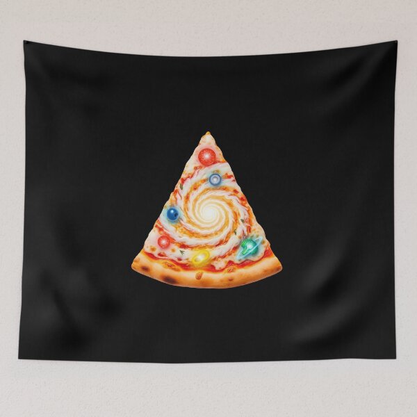 Item preview, Cosmic Pizza Slice - Galactic Cheese Spiral Space Art designed and sold by powersunlight.