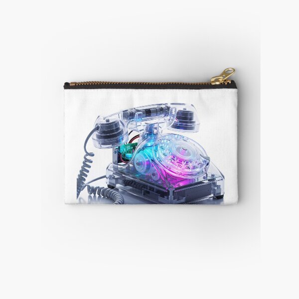 Artikelvorschau, Transparentes Neon-Drehtelefon – Retro-Tech-Cyberpunk-Kunst entworfen und verkauft von powersunlight.