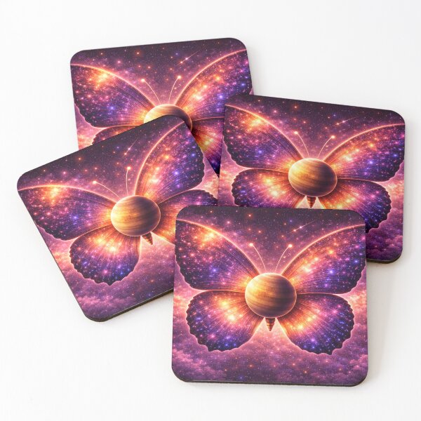 Artikelvorschau, Cosmic Butterfly Planet in Neon Galaxy Nebula entworfen und verkauft von CLOUTKULT.