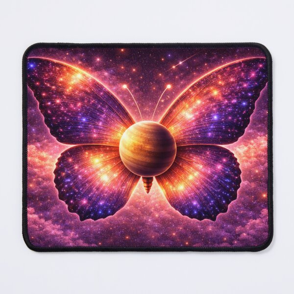 Item preview, Cosmic Butterfly Planet in Neon Galaxy Nebula designed and sold by CLOUTKULT.