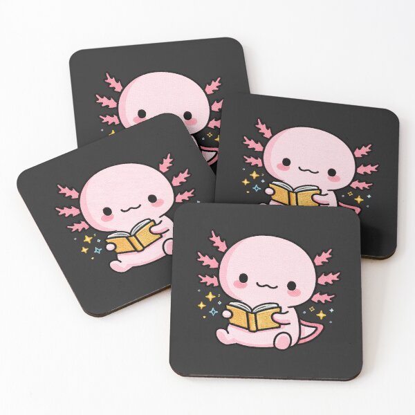Item preview, Reading Book Axolotl – Cute Kawaii Book Lover Axolotl Embroidery Style designed and sold by ColorSplash123.