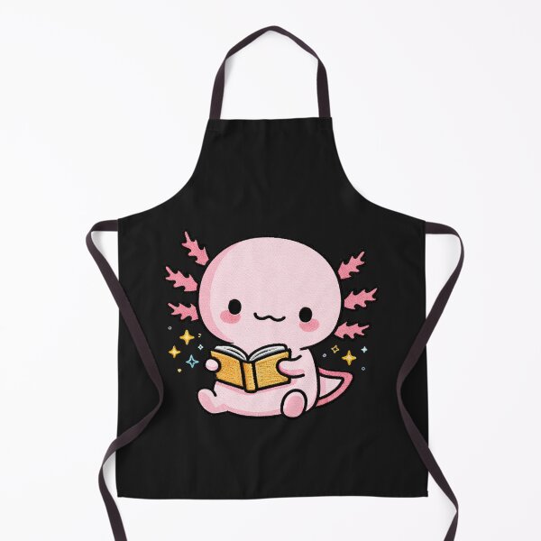 Item preview, Reading Book Axolotl – Cute Kawaii Book Lover Axolotl Embroidery Style designed and sold by ColorSplash123.