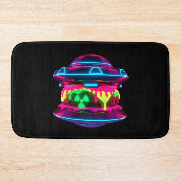 Item preview, Radioactive UFO Burger - Neon Alien Space Food Art designed and sold by powersunlight.