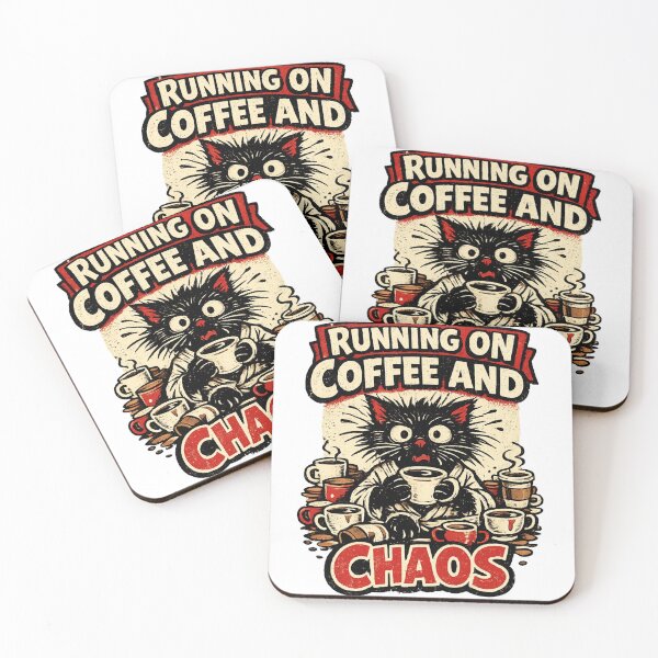 Item preview, More Espresso Less Depresso Funny Coffee Cat designed and sold by LunaPatterns.