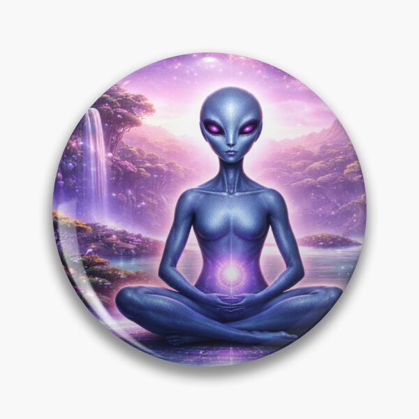 Item preview, Alien Meditation in Cosmic Waterfall Dreamscape designed and sold by CLOUTKULT.