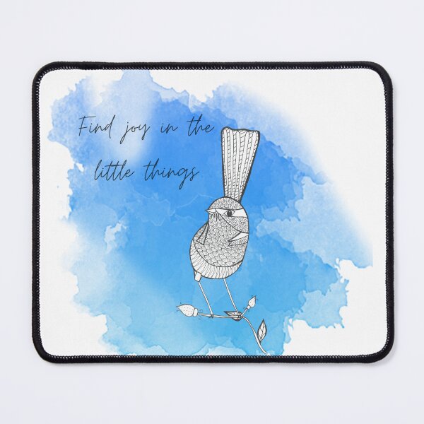 Item preview, Find joy in the little things - fairy wren watercolour healing art designed and sold by Joanlouiseart.