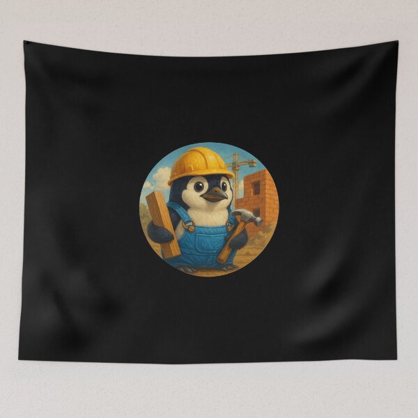 Item preview, Construction Penguin designed and sold by Fort Galaxy.