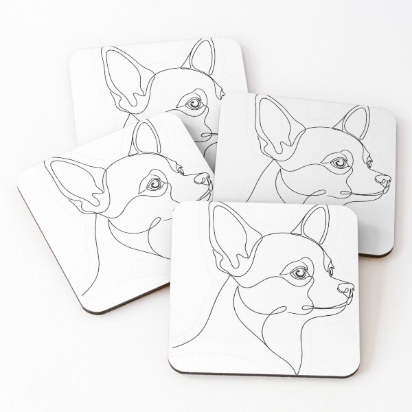 Item preview, Chihuahua Minimalist Single Line Dog Art designed and sold by YanitaTF.