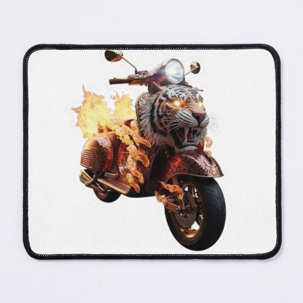 Item preview, Tiger Scooter Fire Sticker – Royal Design designed and sold by Mojbin.