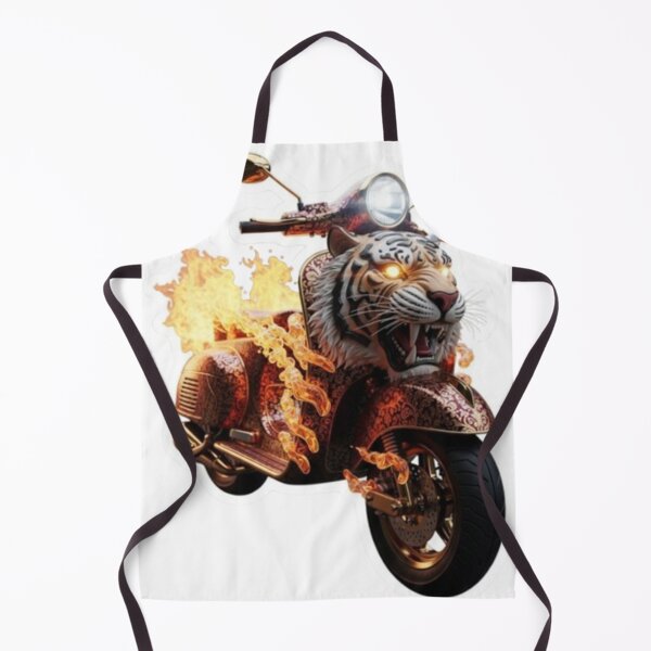 Item preview, Tiger Scooter Fire Sticker – Royal Design designed and sold by Mojbin.