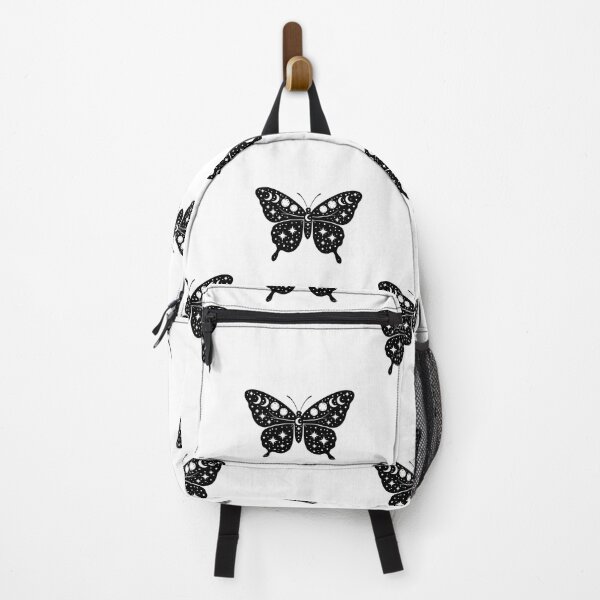 Item preview, Mystical Butterfly with Celestial Symbols – Black & White Constellation Aesthetic Design designed and sold by CosmicCutouts.