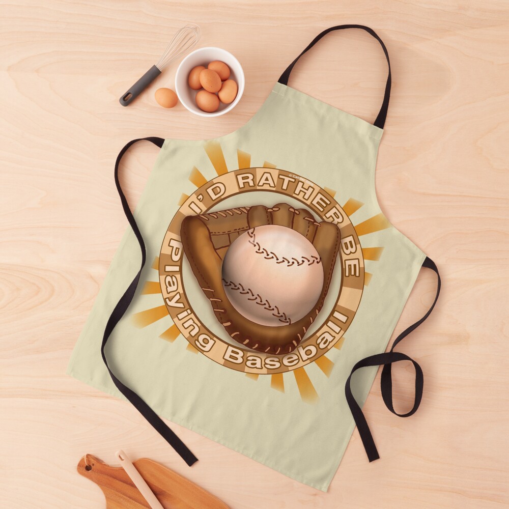  Rather Play Baseball Apron