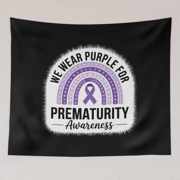 Item preview, Rainbow Preemie - We Wear Purple for Prematurity Awareness designed and sold by HellD3vil-Art.