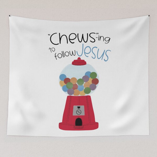 Item preview, “Chews”-ing to follow Jesus designed and sold by Willow & Grace Designs.