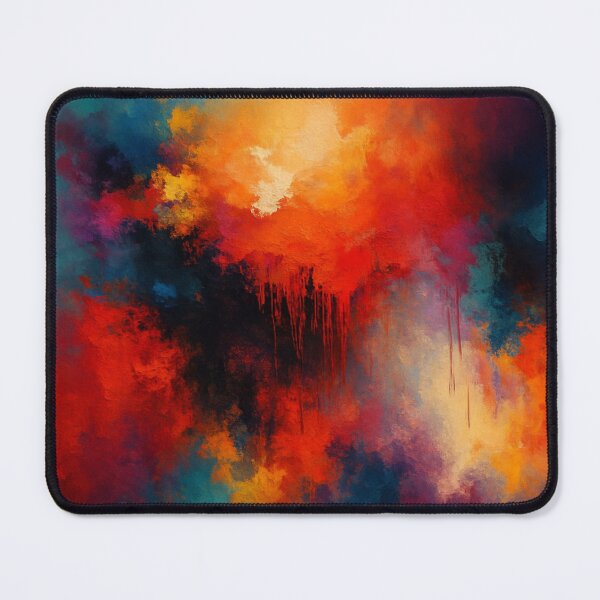 Item preview, Abstract Fire and Ice Moody Expressionist Oil Painting designed and sold by MakarenaCreate.