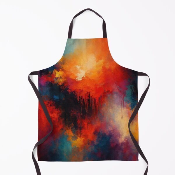 Item preview, Abstract Fire and Ice Moody Expressionist Oil Painting designed and sold by MakarenaCreate.
