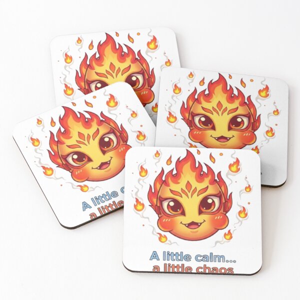 Item preview, A Little Cute Fire Spirit Sticker designed and sold by Mojbin.