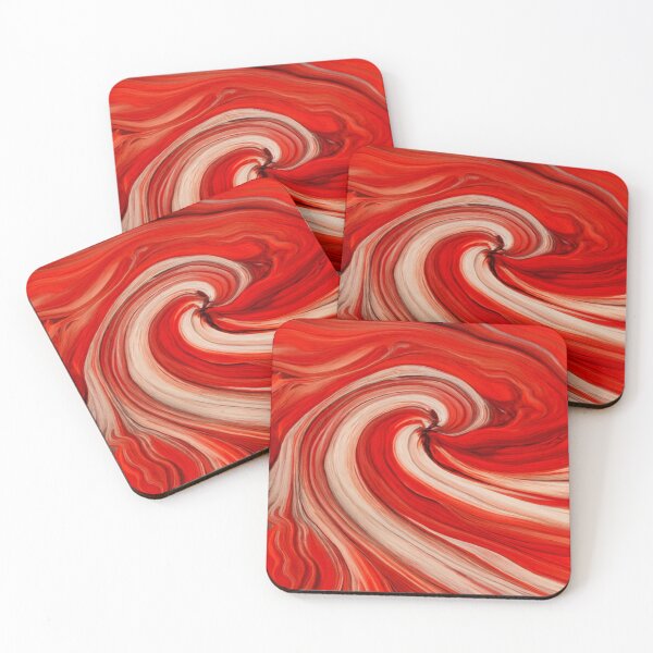 Item preview, Red Inferno Marble Abstract Swirl Statement Piece designed and sold by MakarenaCreate.