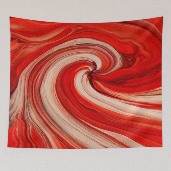 Item preview, Red Inferno Marble Abstract Swirl Statement Piece designed and sold by MakarenaCreate.