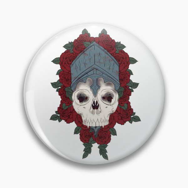 Item preview, skull in a bed of roses designed and sold by xteddi93x.
