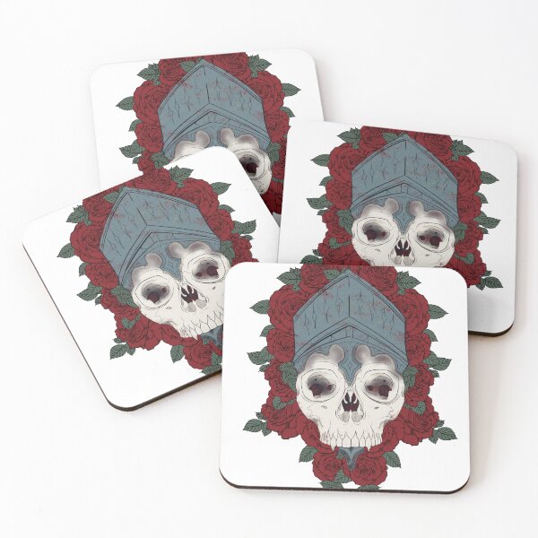 Item preview, skull in a bed of roses designed and sold by xteddi93x.