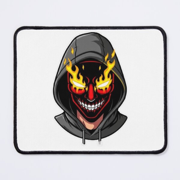 Item preview, Silent Face Loud Fire – Flaming Demon Mask designed and sold by Mojbin.
