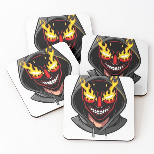 Item preview, Silent Face Loud Fire – Flaming Demon Mask designed and sold by Mojbin.