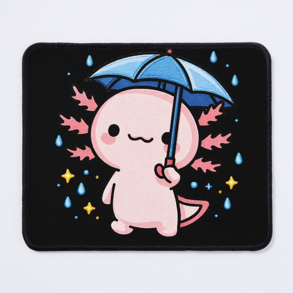 Item preview, Rainy Day Axolotl – Cute Kawaii Axolotl with Umbrella designed and sold by ColorSplash123.