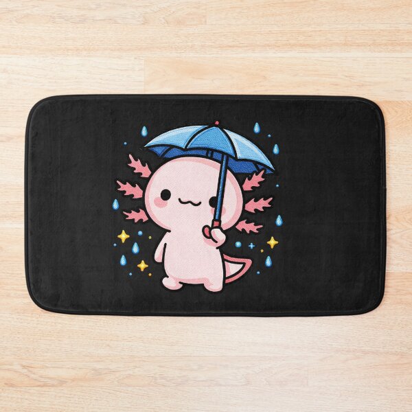 Item preview, Rainy Day Axolotl – Cute Kawaii Axolotl with Umbrella designed and sold by ColorSplash123.