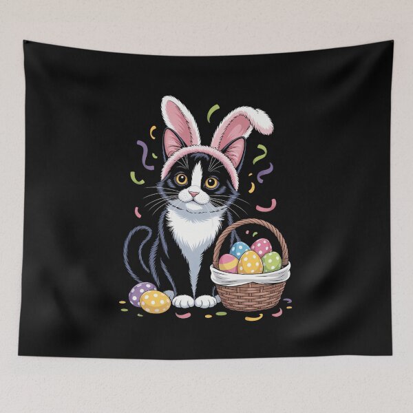 Item preview, Easter Day Cat Bunny Ears Eggs Men Women Easter Rabbit designed and sold by Moon-Ape.