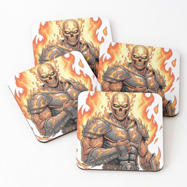 Item preview, Attitude On Fire Skull – Flaming Warrior designed and sold by Mojbin.