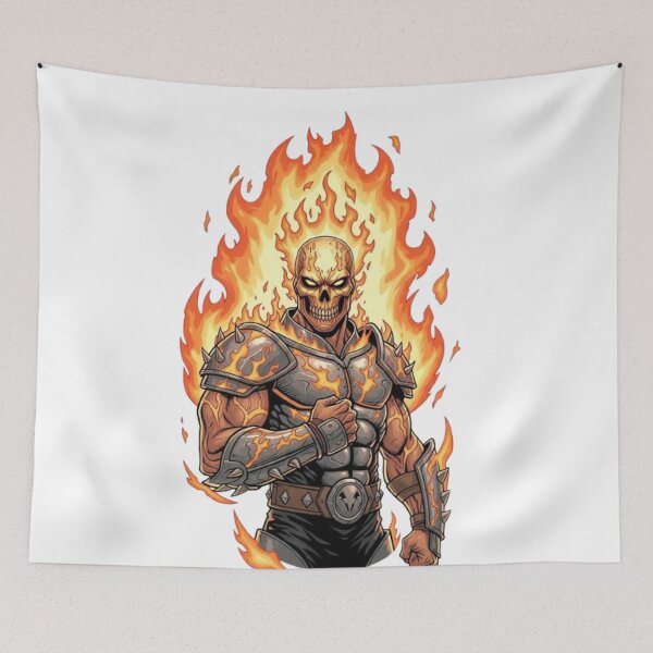 Item preview, Attitude On Fire Skull – Flaming Warrior designed and sold by Mojbin.