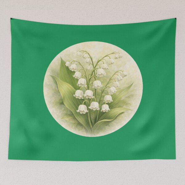 Item preview, Lily of the Valley Grace – Delicate Bell Bloom Circle Design designed and sold by TheJoyfulPen.