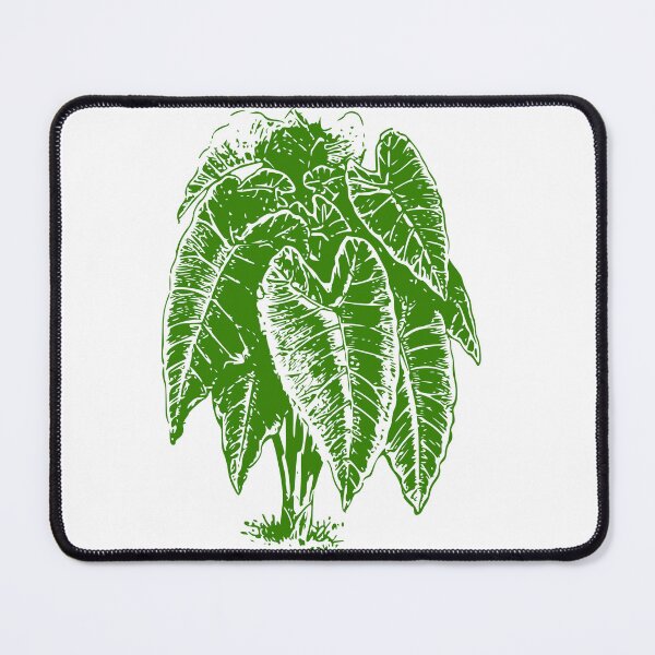Item preview, Caladium Green Wood Block Print designed and sold by DelynCreates.