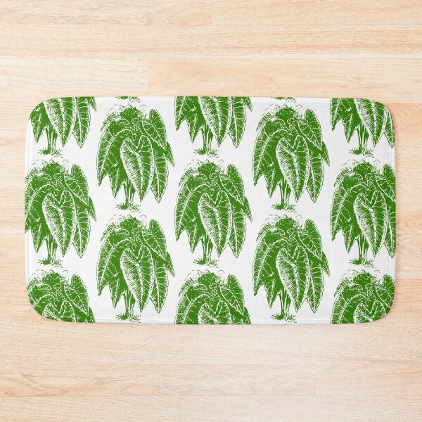 Item preview, Caladium Green Wood Block Print designed and sold by DelynCreates.