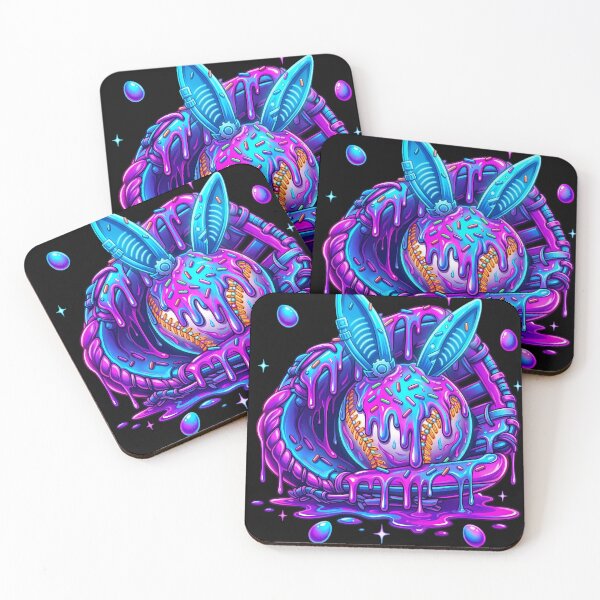 Item preview, Neon Drip Bunny Baseball Sci-Fi Design designed and sold by KIROSALS.