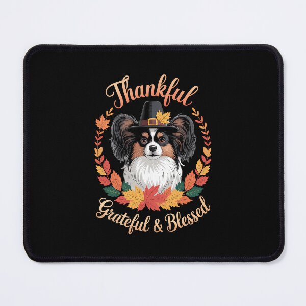 Item preview, Fall Thankful Grateful Blessed Papillon Dog Thanksgiving designed and sold by Moon-Ape.