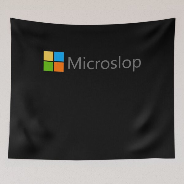 Item preview, Microslop Logo Parody designed and sold by Sala7iano.
