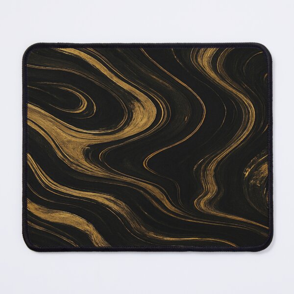 Item preview, Gilded Onyx Abstract Brushed Gold and Black Texture designed and sold by MakarenaCreate.