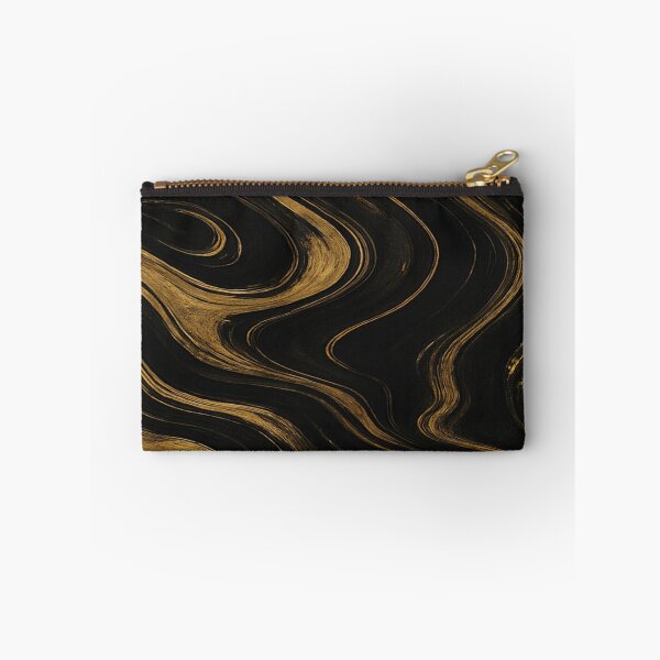 Item preview, Gilded Onyx Abstract Brushed Gold and Black Texture designed and sold by MakarenaCreate.