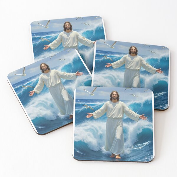Item preview, Jesus Walking Over the Ocean of Troubles designed and sold by Surreal-Nouveau.