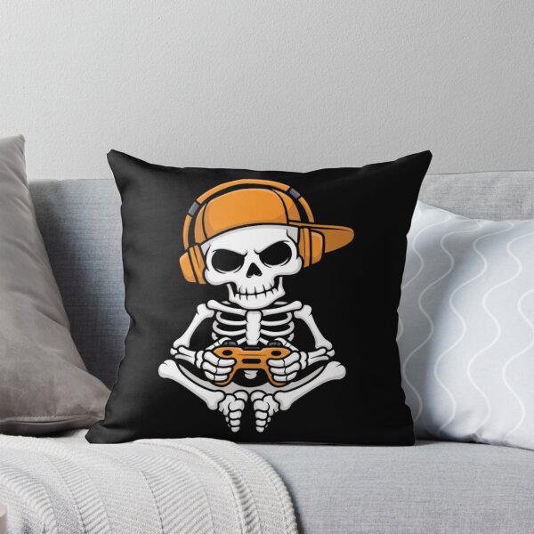 Item preview, Gaming Skeleton - Cool Gamer Skull with Headphones Design designed and sold by Redwan58.