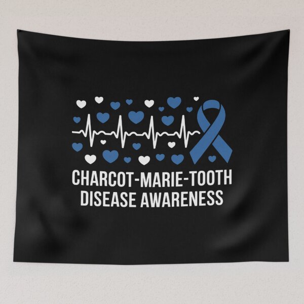 Item preview, Charcot-Marie-Tooth Disease Awareness Heartbeat Ribbon designed and sold by Moon-Ape.