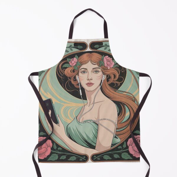 Item preview, Modern Art Nouveau Woman Poster – Mucha Inspired Floral Portrait Contemporary Illustration designed and sold by Tamas Das.