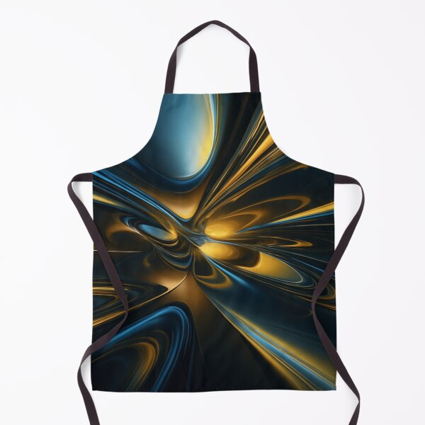 Item preview, Futuristic Glossy Blue and Gold 3D Flow Abstract designed and sold by MakarenaCreate.