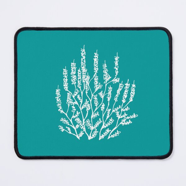 Item preview, Arbusto, dibujo lineal, estética minimalista simétrica, diseño natural, turquesa designed and sold by SWSandraWechner.