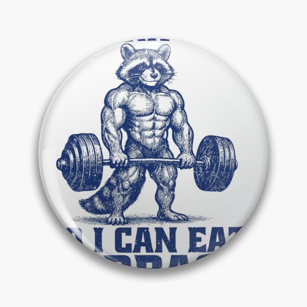 Item preview, I Work Out So I Can Eat Garbage - Funny Raccoon Bodybuilder Fitness Graphic designed and sold by JossDesign15.