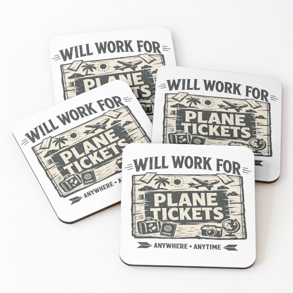 Item preview, Will Work For Plane Tickets designed and sold by B-All-Creations.