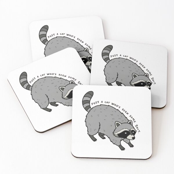 Item preview, Just a Cat Who's Seen Some S**t Funny Raccoon Trash Panda designed and sold by JossDesign15.